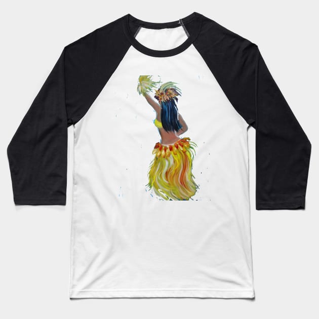 Hula Grass Skirt Baseball T-Shirt by jennyleeandjim